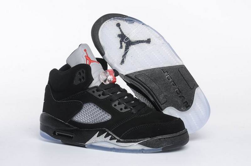 Running weapon Cheap Air Jordan 5 Shoes Retro Women Black